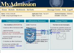 恭喜X同学被加州大学欧文分校录取